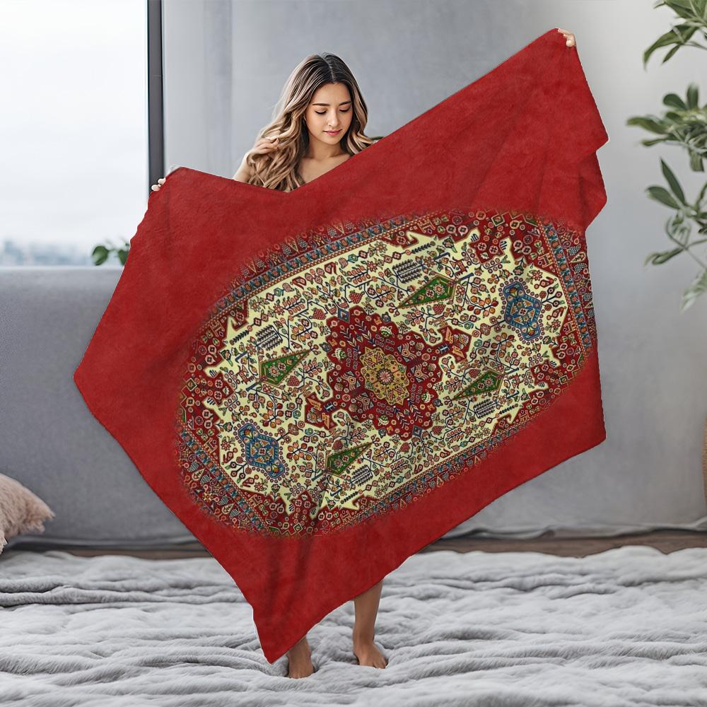 Turkish Vintage Ethnic Kilim Wool Throw Blanket Bedspread Sofa Cover Decorative Cushion Rug Home Decor