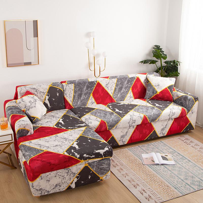 Geometric Sofa Cover Couch Coverastic Sofa Covers For Living Room Corner L Shaped Chaise Longue Armchair Sofa Slipcover