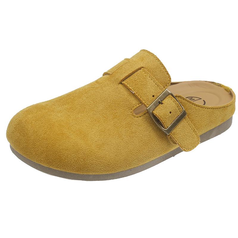 

Весна-лето 2025 новая внешняя одежда для внешней торговли шлепанцы на плоской подошве повседневные универсальные нескользящие ленивые Birken модные внешнеторговые 40 жёлтый