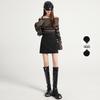 2026 Autumn/Winter Women's High-Waisted Retro Polka Dot Woolen Mini Skirt - Trendy & Slimming Design
