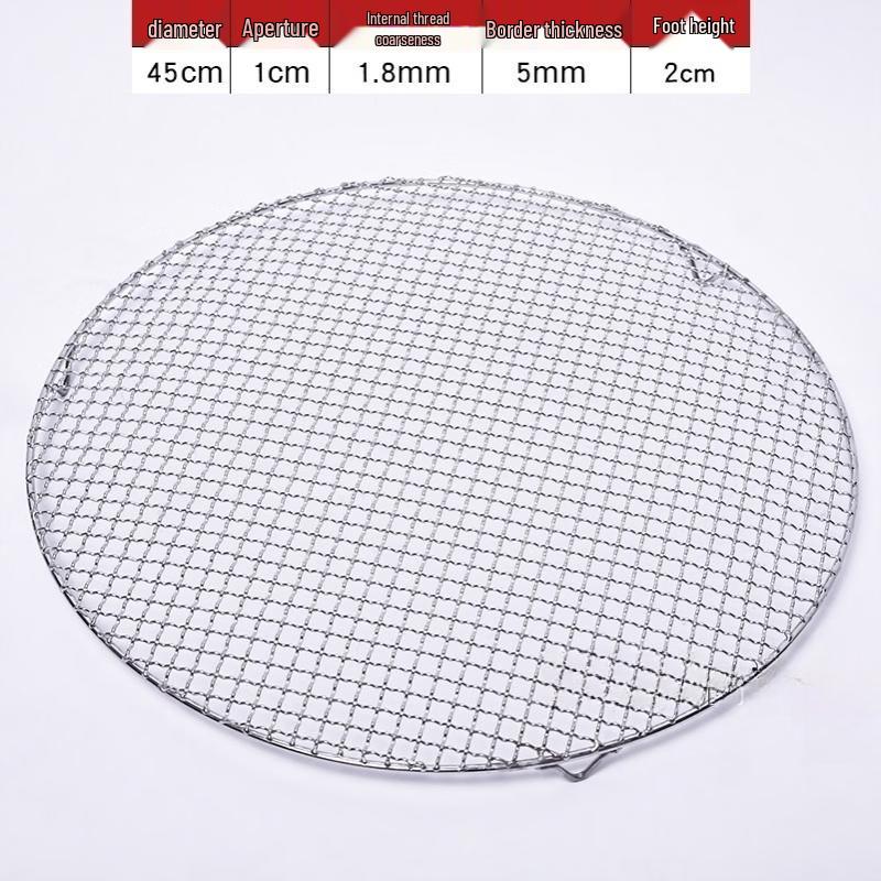 Kashicong Stainless Steel Round Grill Net with Legs