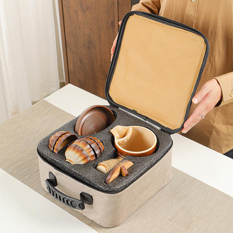 Fire-friendly Ceramic Tea Pot Set: Heat-resistant, perfect for roasting tea, boiling milk, and open flame cooking.