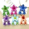 Bunte Gradienten Haarklammer Set Süße Blume Haarklammer Damen Stilvolle Haarspange für Damen und Mädchen Strand Accessoires
