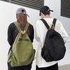 Retro Forest Canvas Backpack for Girls - Japanese Harajuku Style, Simple & Versatile for High School Students
