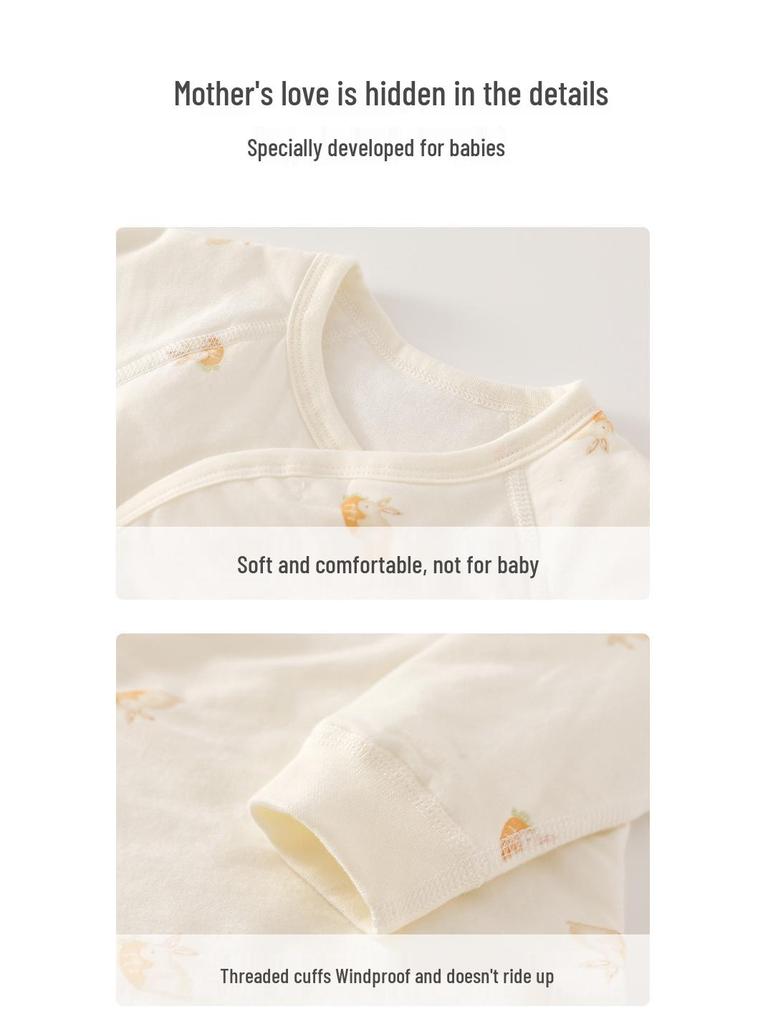 Warm Quilted Infant Romper - Class A 40g Cotton, Newborn Autumn/Winter Wear