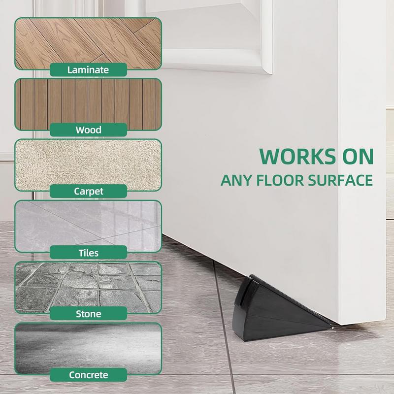 Heavy Duty Door Stopper Adjustable Spring Loaded Wedge for Bottom of Door Tall Non-Slip Door Stop for Home Office Dodgers