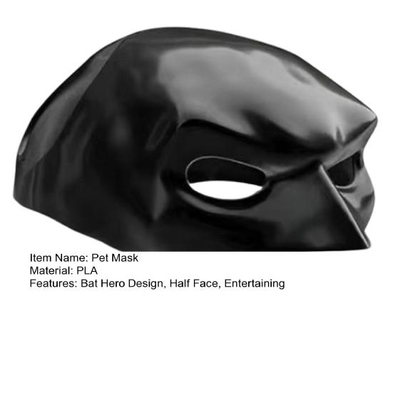 Cat Bat Mask Half Face Bat Hero Cosplay Mask Cat Superhero Mask with Ear Holes for Halloween Costume Parties Pet Photography Prop