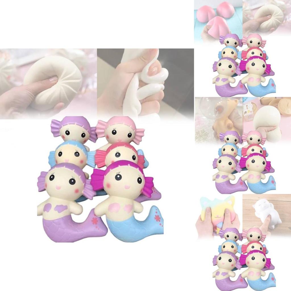 Mermaid Squishy Pu Toy Slow Rebound Stress Relief Gift For Kids Party Favors Collectible