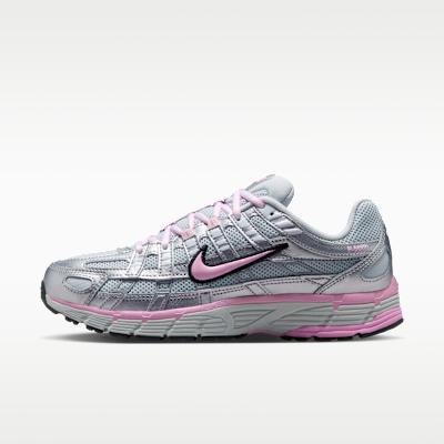 Nike P 6000 Running Shoes Unisex Low Top Pure Platinum/Metallic Silver 36