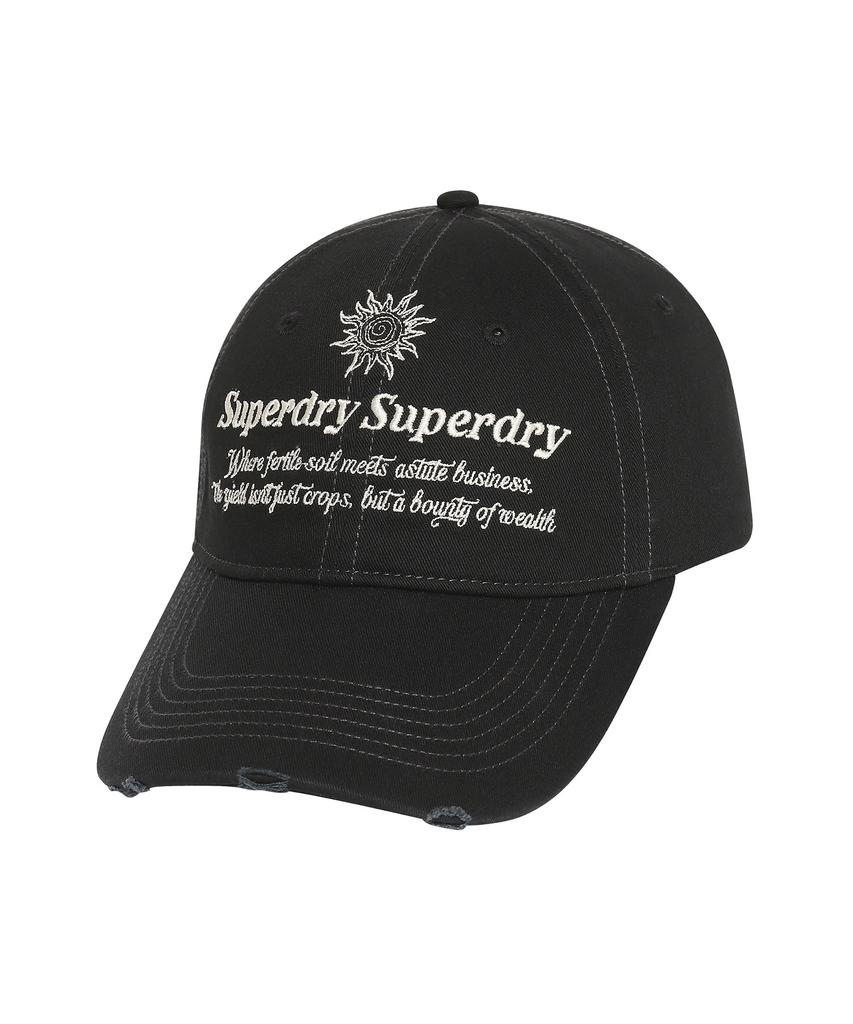 Syupeodeulai Vintage Embroidered Ball Cap Black