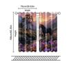 2 pcs   filtering curtains (excluding rods   non-movable   without batteries) Vintage River Valley Horse Dusk for use in bedrooms