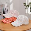 Cute Daisy Embroidery Mesh Baseball Cap, Ladies Hollow Net Adjustable Sun Hat Outdoor Visor Cap