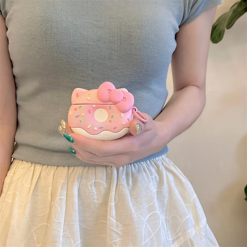 Cute donut kt cat for AirPods pro1 apple bluetooth headset cover 1st generation third generation protective soft case