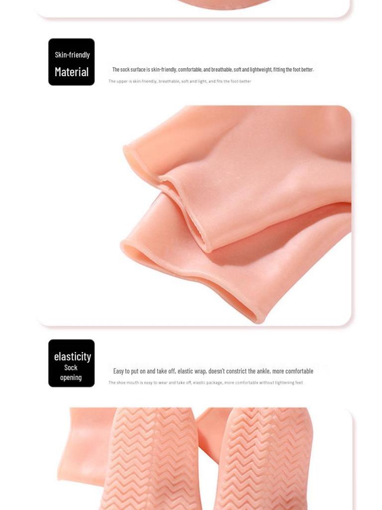 Wasserdichte Silikon-Rutschfeste Tauchsocken mit Kordelzug zum Schnorcheln und Schwimmen - Unisex Hohe Elastizität Strandfußbekleidung