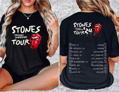 The Rolling Stones Hackney Diamonds Tour 2024 T-Shirt Classic New Shirt Unisex T-Shirt