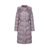 JZ ANNAKO Women's Fox Fur Collar Waist-Cinching Long Duck Down Puffer Jacket