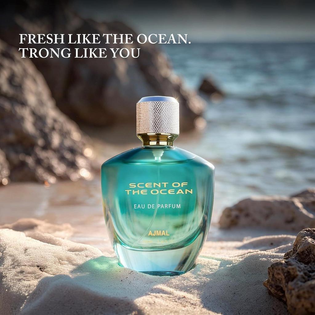 Ajmal Scent of the Ocean Unisex-Parfüm | 100 ml Eau De Parfum für Mann & Frau |