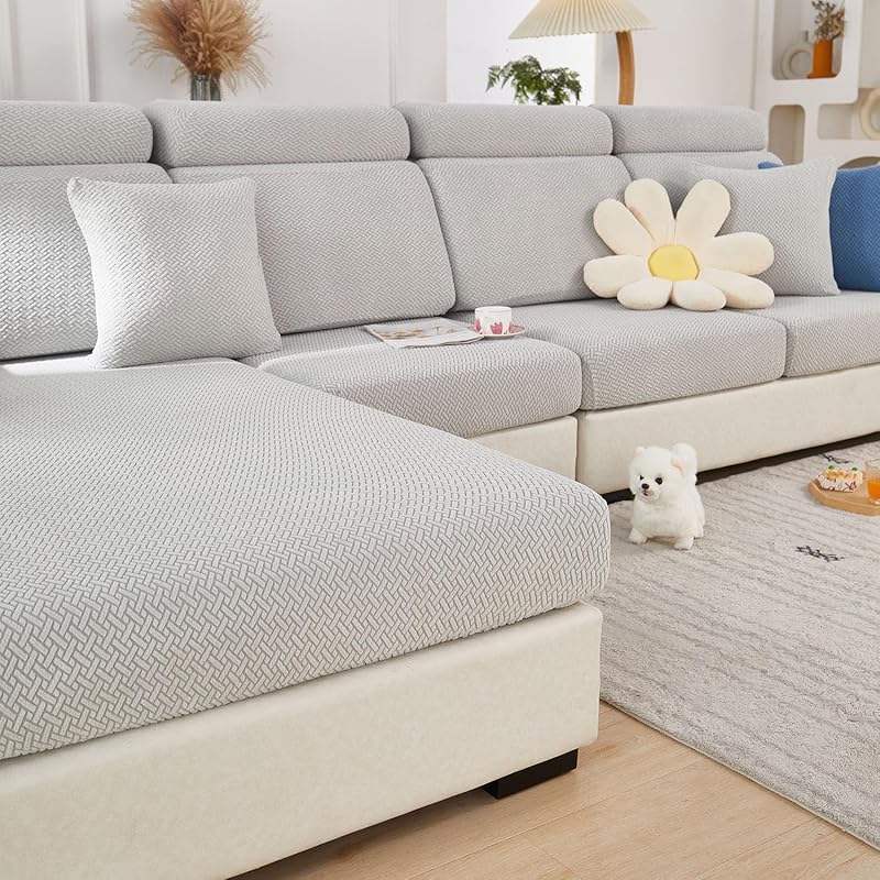 Sectional Couch Covers Couch Cushion Covers for Sectional Sofa L Shape Sofa Covers Washable Universal Stretch Sofa Slipcovers Soft,Anti