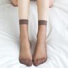 10Pairs Solid Color Socks Women Sexy Elastic Silky Transparent Thin Short Stockings Ladies Casual Ankle Socks