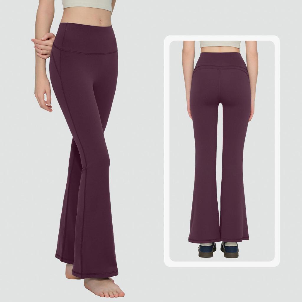 Nude Feel Flare High Waist Yoga Pants for Women - Slimming, Elastic, Casual Pilates Fitness Pants