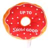 Pet Donut Toy Plush Bite Resistant Teeth Grinding Christmas Pattern Dog Squeaky Toy for Puppy Cat