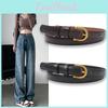 Vintage Leather Belt Women Versatile Decorative Waistband Casual Strap Jeans