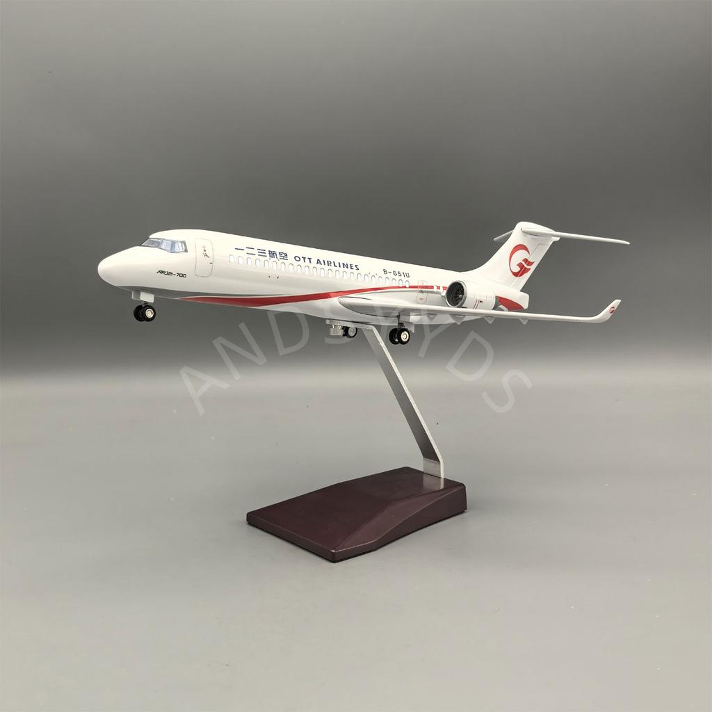 34cm Plane Model 1:100 Scale OTT Airlines C909 Aircraft Model Simulation Resin Diecast Aviation Models With Landing Gear Collect