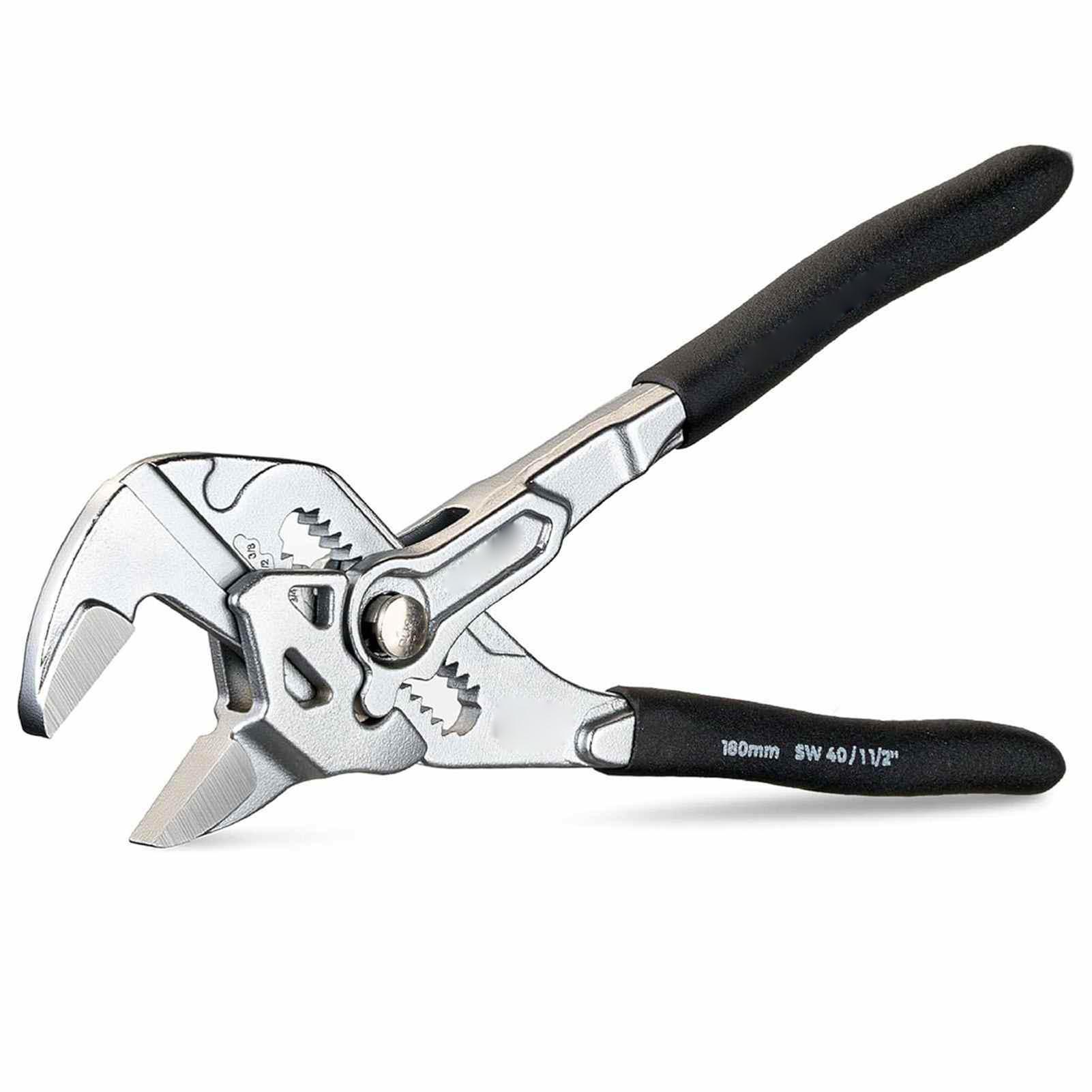 

7 Inch Quick Adjust Pipe Pliers 40mm Opening 25 Tooth Gear Self Adjusting Wrench for Plumbing HVAC Automotive Repair