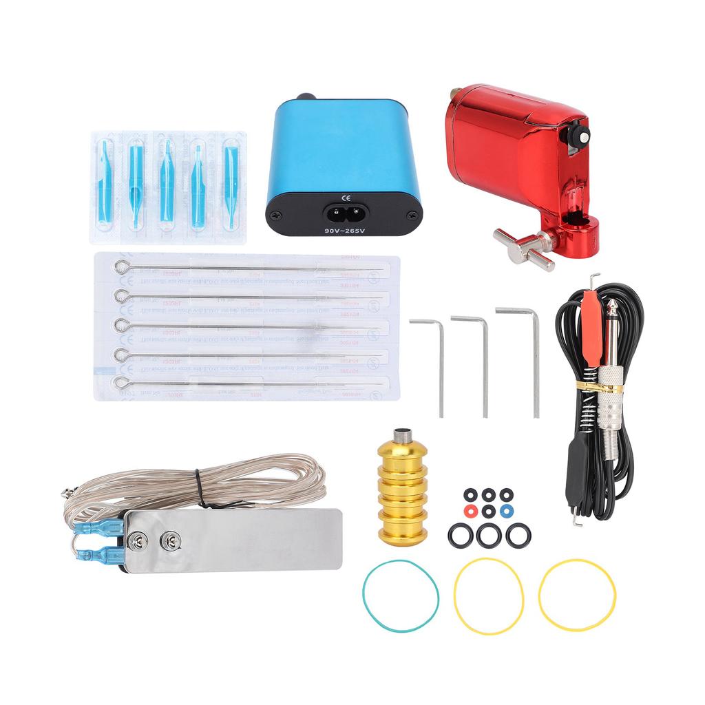 Tatoo Set Professional Tatoo Motor Machine Liner Shader Needle Kit Tool Set 90‑265VUS Plug