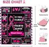 Breast Cancer Blanket for Women Breast Cancer Survivor Gifts Inspirational Gifts for Woman Blanket Get Well Soon Gift 50X60 In