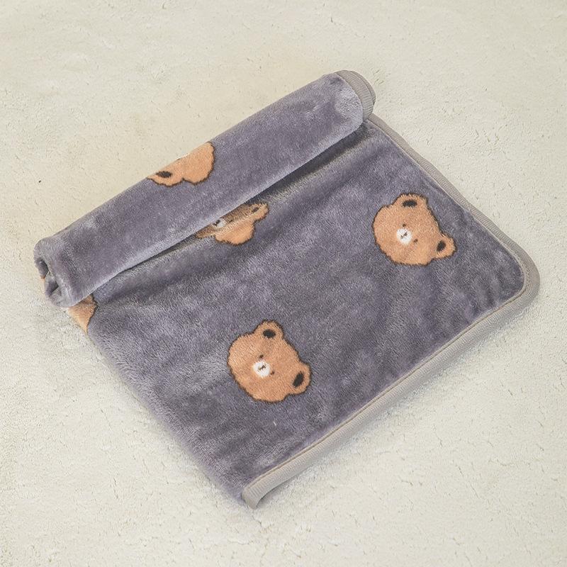 All-Season Double-Sided Flannel Pet Bed Pad and Cat Sleeping Blanket