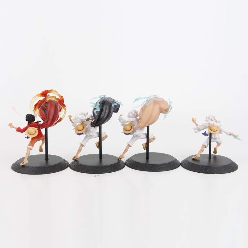 4pcs/set One Pie Nika Luffy Figures Pvc Model Toys 6.5-10cm