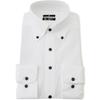 SUIT SELECT 4S BLACK LINE Slim Fit Men's Dress Shirt Non-Iron Stretch Cutaway Collar White Dobby L Size 41-86