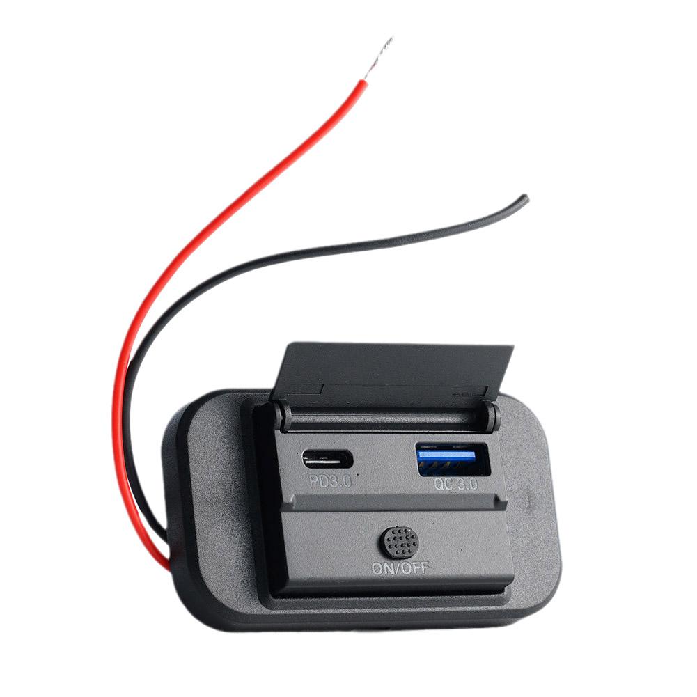 36W QC3.0 Dual USB Car Charger Smart Car Phone Charger Boats RV Modification USB Accessories Without Punching