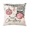 Christmas Pillowcase Decorative Linen Printed Porch Courtyard Sofa Home Decoration Pillowcase