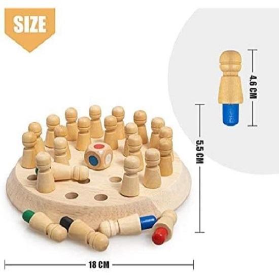 Wooden Memory Match Stick Chess Game, BLOWEST Colorful Memory Chess, Funny Block Board Game, Early Educational Toy, Brain Training Games