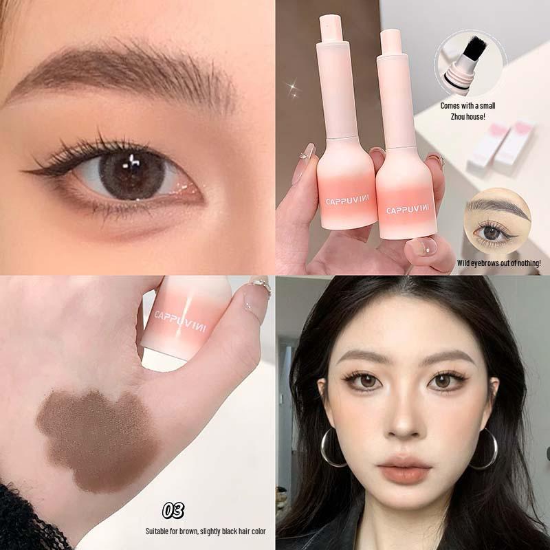 Cappuvini Peach Pink Smudge-Proof Eyebrow Pencil - Natural Color, Student-Friendly Cosmetics