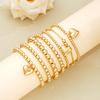 7Pcs/Set Heart Pendant Beaded Bracelets For Women Vintage Chunky CCB Gold Color Bracelets Set New Female Daily Wear Jewelry 2026