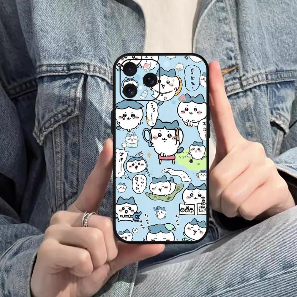 C-Chiikawa H-Hachiware Phone Case For Xiaomi 10 12 Poco M3 X3 Nfc Redmi 10 11S Lite Ultra 4G 5G Black Soft Shell