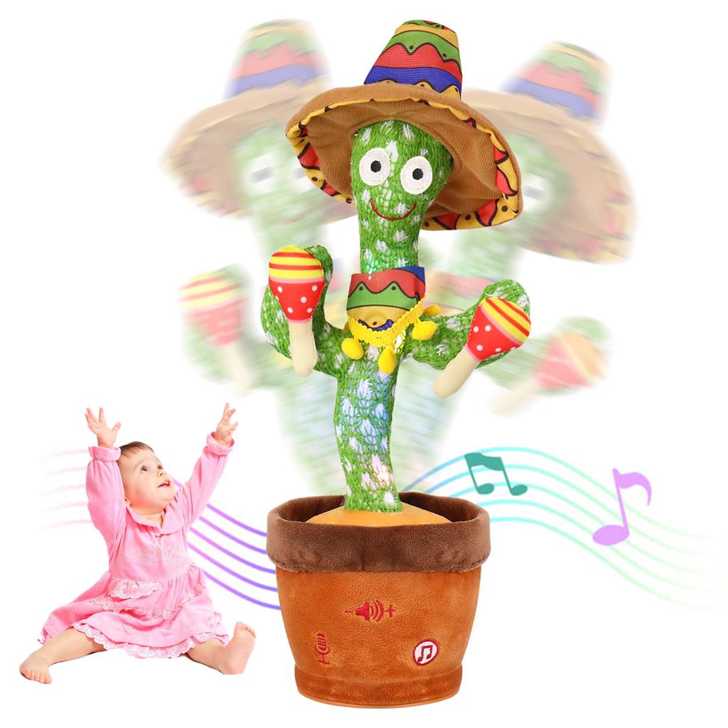 MIAODAM Cactus Moving Talking Dancing Birthday Christmas New Dancing Cactus Voice Imitating Plush Dancing Cactus Toy Christmas Volume 10 Nursery