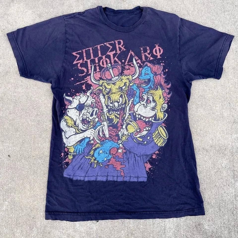 Enter Shikari Темно-синяя футболка Полный размер Репринт Подарок для фаната MI378 Унисекс XXL