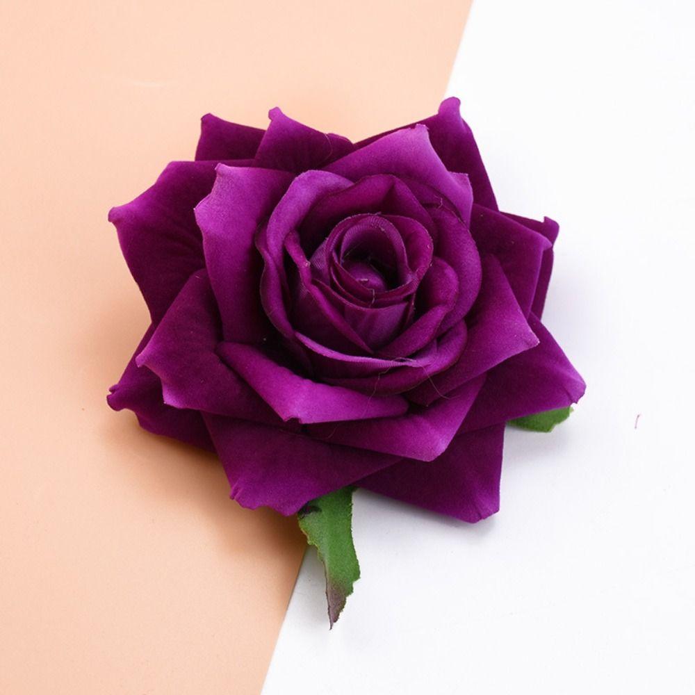 Real Touch Artificial Roses Flowers 10CM Fake Flowers Silk Roses Head  Party Wedding Decor