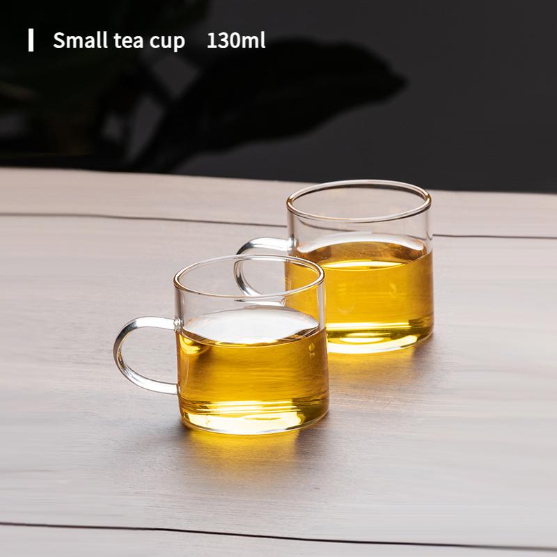 

GIANXI Китайская чайная чашка Утолщенное высокоборосиликатное стекло Ручка из грецкого ореха Чайные чашки Офисная янтарная чашка для разделения чая