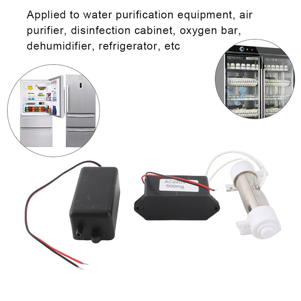 500mg Ozonizer   Generator Tube with Accessories for Home   Purifier Sterilization 110V