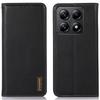 KHAZNEH For Xiaomi 14T Case Genuine Cow Leather Wallet Phone Cover Nappa Texture
