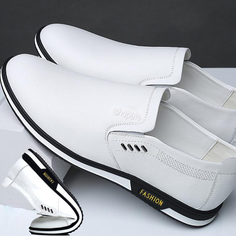 Buy Little White Shoes Men Leather AllMatch British OneLegged Casual