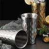 350ml Beer Mug Stainless Steel Wave Pattern Tumbler Metal Coffee Cups Bar Kitchen Drinkware Travel Water Cup