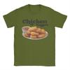 Men's T-Shirt Chicken Nuggets Novelty 100% Cotton Tee Shirt Short Sleeve  T Shirt Round Neck Clothes Plus Size