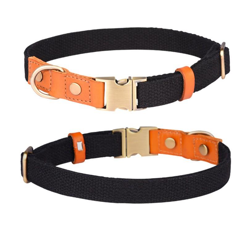 Genuine Leather Dog Collar Custom Engraved Anti-Lost Pet Medium Large Dogs