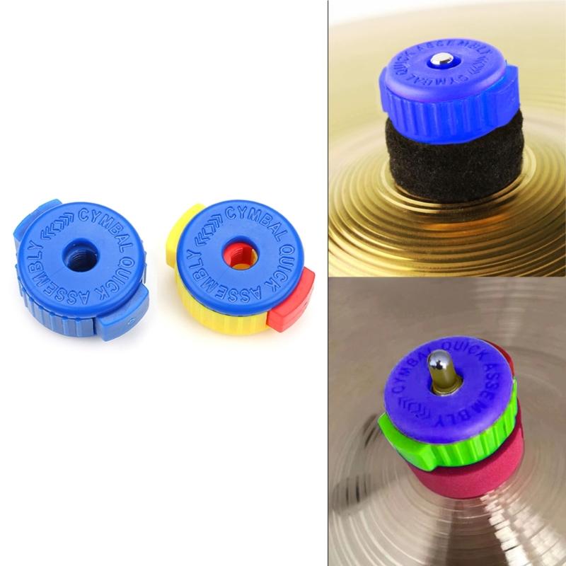 Quick Release Cymbal Nut & Cymbal Mate Black Plastic Cymbal Nuts 8mm Quick Sets